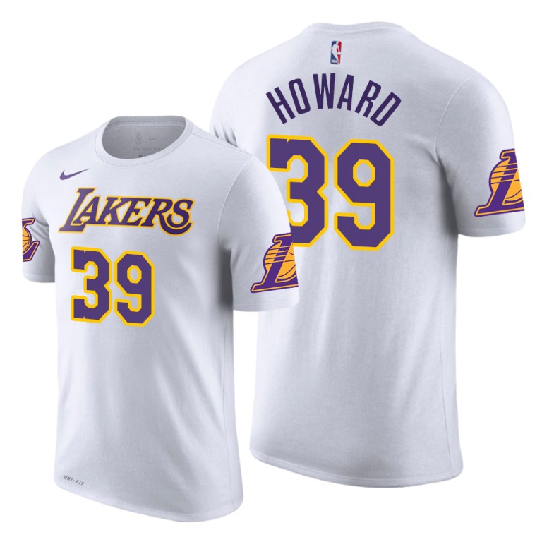 Men's Los Angeles Lakers Dwight Howard #39 NBA 2019 Association Edition White Basketball T-Shirt KMO8783UH